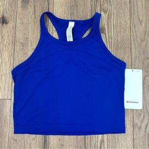 NWT Lululemon Swiftly Tech Cropped Racerback Tank Top In Galactic Blue Size 10